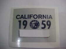 1959 california license plate registration yom sticker  WITH TRACKING picture