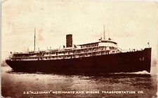1926 S.S. Alleghany American Coastal Steamship Postcard picture