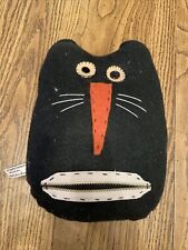 Vintage Black Cat with Zipper Mouth.  ESC Trading Company 2002 picture