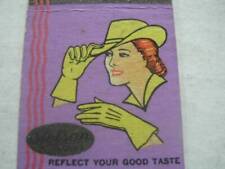 1930's STETSON Gloves Sam Rosenthal Hub Clothiers Lubbock TX MIDGET Matchcover picture