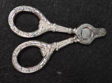 antique SCISSOR STYLE STERLING SILVER CIGAR CUTTER  #2 picture