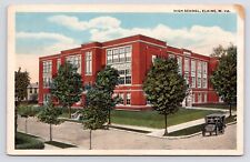 c1920s~Elkins West Virginia WV~Old High School~Randolph County~Car~VTG Postcard picture