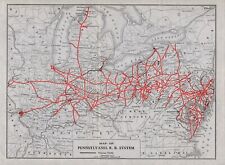 1923 Antique Pennsylvania Railroad Map Pennsylvania Railway Map 891 picture