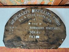 Antique Merchants Distilling Corp Copper Whiskey Bourbon Barrel Stencil picture