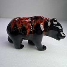 Vintage Canuck Pottery Bear Red Drip Glaze Niagara Falls Canada 5” picture