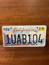 1994 California Yosemite National Park Specialty License Plate 1UAB104 Wall Hang picture