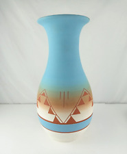 Native American Lakota Sioux Painted Vase Signed by Sua Pose READ picture