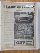 CobraArt#84 Article Beware Of Snakes COBRA 427 May 1967 5 page picture