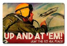 Early U.S Air Force Recruiting Poster Metal Sign, Tactical Air Command  SIG-0107 picture
