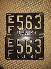 1941 New Jersey License Plate Antique Vintage Collectable Rat Rod Automotive Tag picture