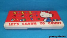 Vintage 1976 Sanrio Hello Kitty (Let’s Learn to Count) Pencil Case Made in Japan picture