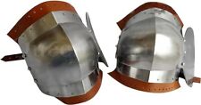 Steel Knee Cops Medieval Armour Knee Protection Pair of Knee Cops Gift Polyens picture