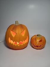 vintage 1993 trendmasters Pumpkin Jack O Lantern 10x8” Halloween Foam Blow Mold picture