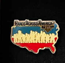 Vintage 1986 Hands Across America Lapel / Hat Pin with Gift Box picture