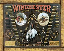 Winchester Hunting Firearms 8x10 Rustic Vintage Style Tin Sign Metal Poster picture