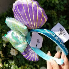 US Disney Parks Little Mermaid Hair Ariel Purple Iridescent Minnie Ears Headband picture