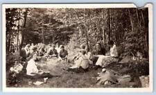 1923 RPPC PICNIC IN WOODS*BACK: 