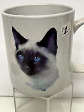BowWowMeows Siamese Cat Coffee Mug Stunning Blue Eyes Graphic 4.5” picture
