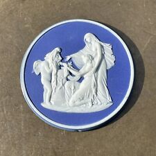 18th Century Wedgwood Laminated Blue Polished Jasper Masked Cupid Medallion picture