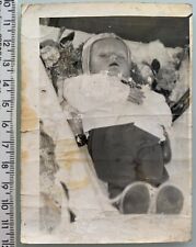 1950s Dead Baby in Open Coffin Funeral Ukraine Post Mortem Origin Vintage Photo picture