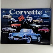Vintage CORVETTE Metal Sign 1953-1967 Models Size 17