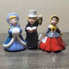 Set of 3 Holland Mold Hand Painted Christmas Carol Figurines Vintage picture