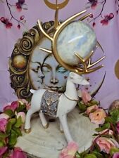 Stunning Moonstone Crystal Sphere 5.7cm 264g & Stag Stand picture