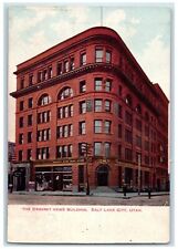 c1905 The Deseret News Building Dirt Road Entrance Salt Lake City Utah Postcard picture
