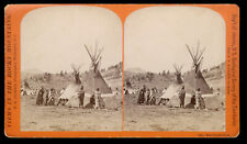William Henry Jackson War Chief ´s Tent Early Stereo View c 1873 picture
