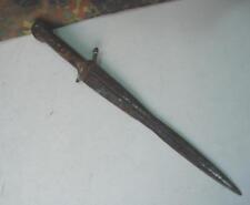 1700s ANTIQUE HUNTING DAGGER w/BRONZE & HORN HANDLE  picture
