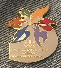 1998 USA Olympic NOC Pin ~ Nagano Winter Games ~ Cross Country Skiing Team picture
