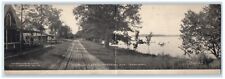 c1905 Panorama Fold Out Greetings From Coldwater Michigan MI Lake Postcard picture