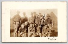 Brownsville TX Soldiers Fort Brown Co H 4th Inf Mexican Border War Postcard A49 picture
