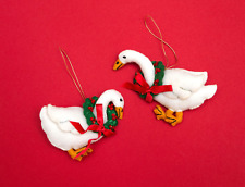Vintage Bucilla Geese Felt Handmade Ornaments picture