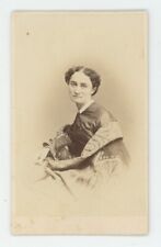 Antique Hand Tinted ID'd CDV c1860s Woman Named Mrs. Friend Philadelphia, PA picture