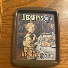 Hershey's Cocoa Bitter Sweets Chocolate Vintage Metal Tin Tray Made England 1982 picture