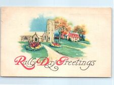 Postcard - Church Scene Art Print - Rally Day Greetings picture