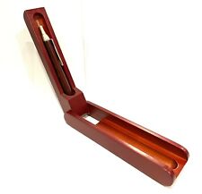 Luxury Rosewood Ballpoint Pen with Brushed Silver Tone Accent and Wooden Stand picture