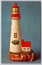 Ezra Brooks Advertising~Decanter of Portland Head Lighthouse~Vintage Postcard picture