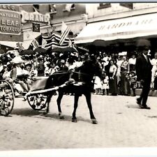 1912 Wisconsin Parade RPPC Girls Horse Floral Carriage Grand Photo July 4th A155 picture