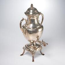 Rogers Smith Antique Silver Plated Hot Water Drink Urn Dispenser The Manor NJ picture