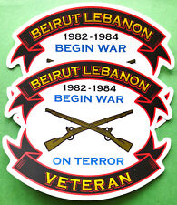 Beirut Multinational Peacekeeper Marine Veteran FMF Stickers 2-Pack 1982-1984 US picture
