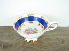 Antique Royal Stafford Cobalt Blue Floral Bouquet Etched Gold Cup Only picture