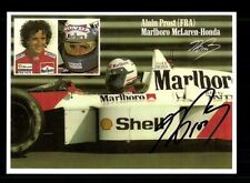Alain Prost Autograph Card Formula 1 World Champion McLaren-Honda picture