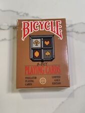 Bicycle 8-Bit Limited Gold Edition Playing Cards - Home Run Games RARE NEW picture