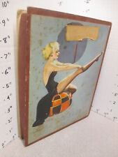 GIL ELVGREN 1950s vintage candy box pinup girl stockings leggy Out on Limb picture