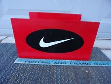 vintage 90s Nike steel Rare Store hanger Display Sign top with bolts made in USA picture