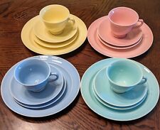 Vintage 1950's TS&T Luray Dinnerware Set Pastel Plates Cups Saucers 16-Piece picture