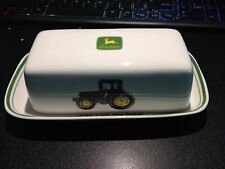 Gibson John Deere  COVERED BUTTER DISH   Nothing Runs Like a Deere picture