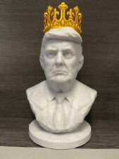 King Donald Trump Statue with Gold Crown 9 inches tall picture